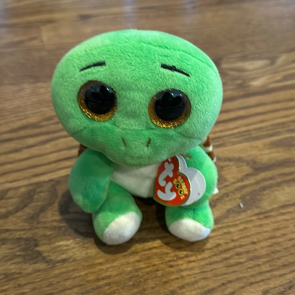 NWT Ty Beanie Boos Turbo Turtle Plush Glitter Eyes Stuffie - Picture 1 of 1